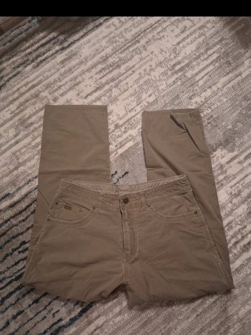 Kuhl Mens Revolvr Crag Vintage Patina Dye Pants 34x30 Outdoor Hiking Flaw